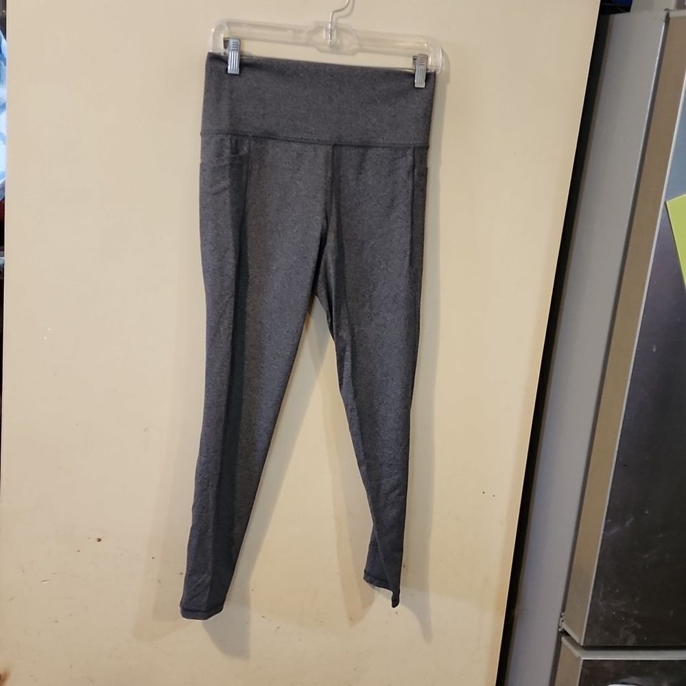 Athleta Gray Leggings Sleek Stretchy Fit